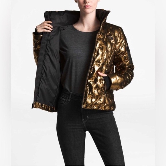 The North Face metallic gold Holladown jacket - Picture 3 of 13